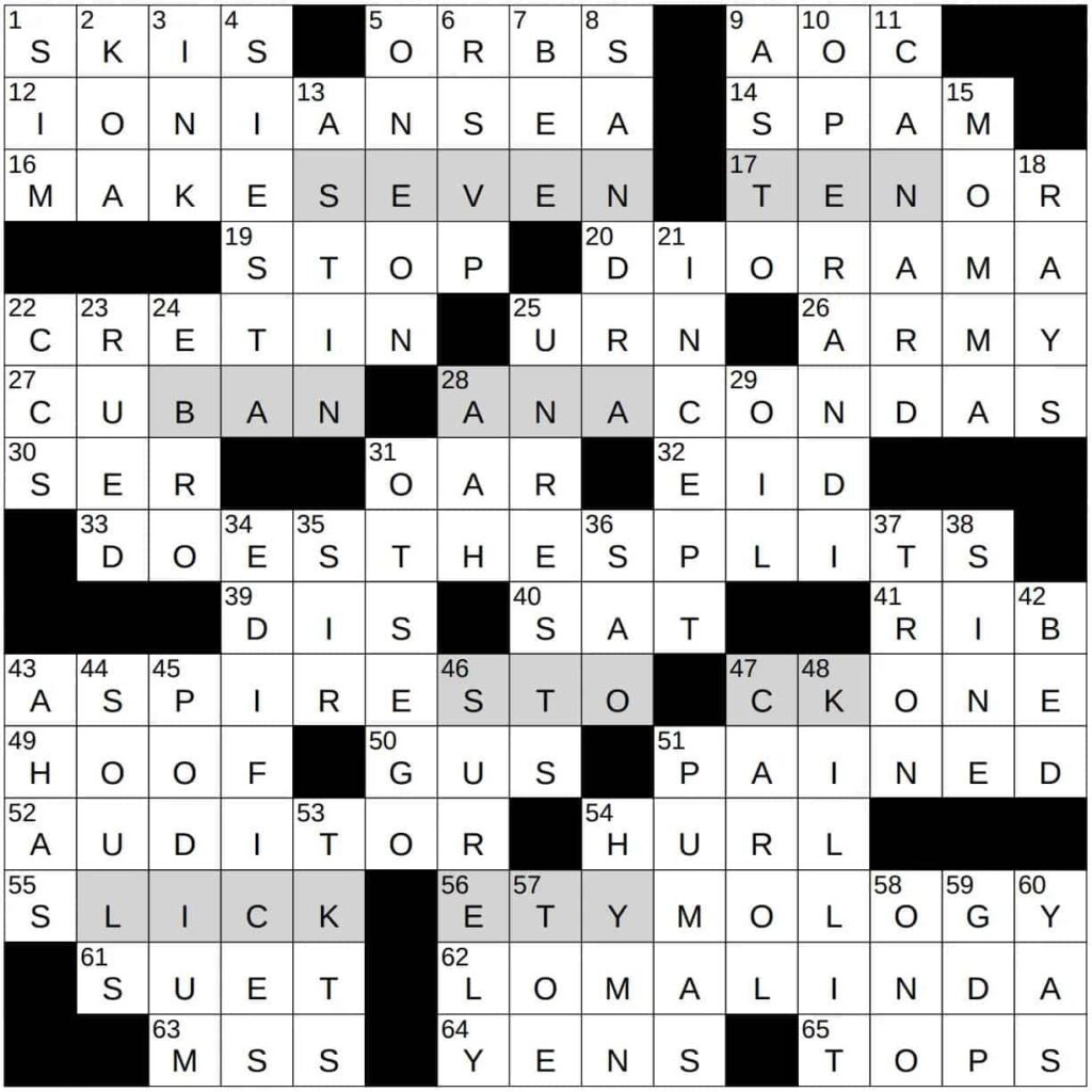 What Is The Answer To Display In A Shoebox Maybe Nyt Crossword Clue